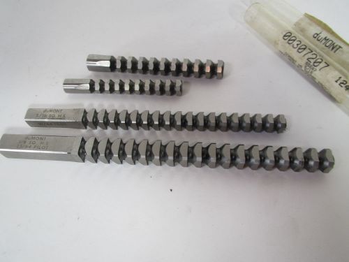 Dumont hs square broach 3/8 sq h.s 25/64 pilot 5/16 sq  hs 21/64 pilot lot 4 for sale