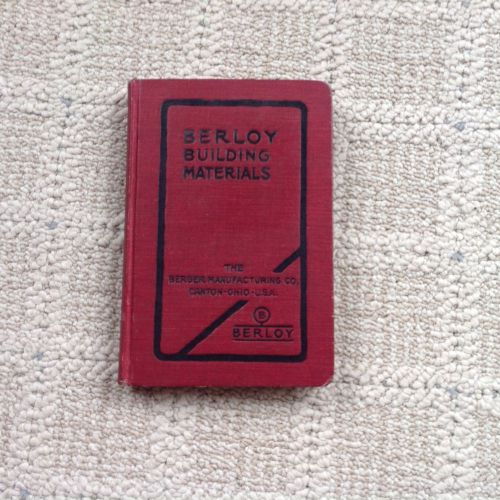 1st ed berloy building materials  catalog, berger manufacturing canton ohio 1921 for sale