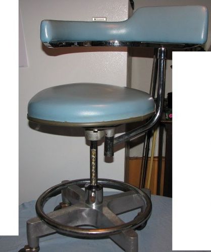 Vintage Dental EZ Posture Comfort CHAIR Assistant BLUE Model #28795 Adjustable