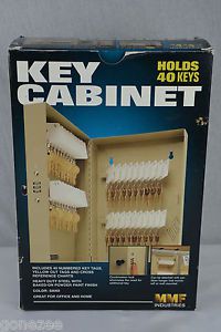MMF Key Cabinet with Combination Lock Tan Colored Holds 40 Keys