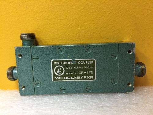 Microlab / FXR CB-37N, 0.75 to 1.5 GHz, Type N (F) Coaxial Directional Coupler