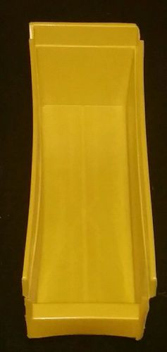 Edsal PB300 Heavy Duty Plastic Bin, 4&#034; Width x 4&#034; Height x 12&#034; Depth, Yellow