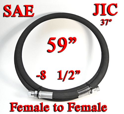 1-ez-flex 59&#034; parker 1/2&#034; -8 female jic straight 37-deg hydraulic hose 3000 psi for sale