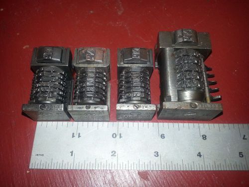 American Numbering Machine No.31, Set Of 3 and 1 Of No. 130