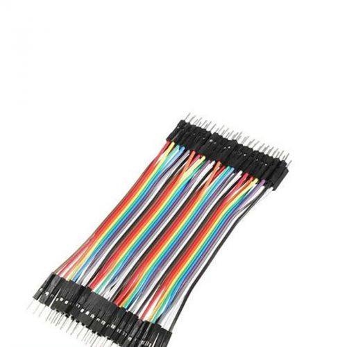High quality 40x Dupont 10CM Man To Male Jumper Wire Ribbon Cable Breadboard PO