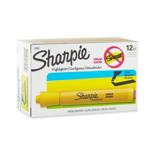 Sharpie accent tank highlighters, chisel tip, yellow, 12-count for sale