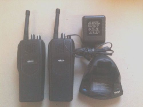 2 Macom Panther 405P GP405STX 400-470 MHz 16 Ch UHF Tested Radio,battery,antenna