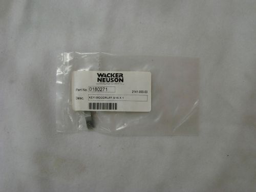 Wacker neuson key-woodruff 5/16&#034; x 1&#034;  p/n 0180271  **new**  oem for sale