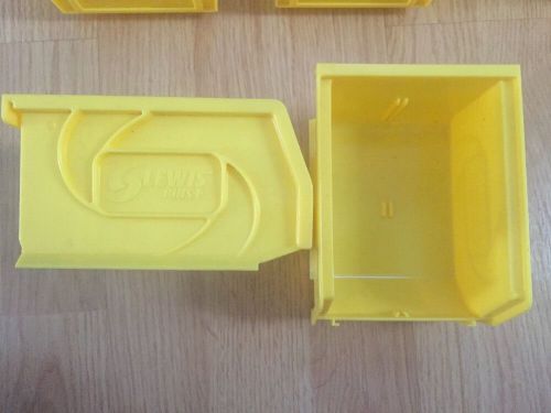 LOT OF 18- Hang and Stack Bin, Yellow ,Lewisbins, PB54-3 YELLOW- EUC