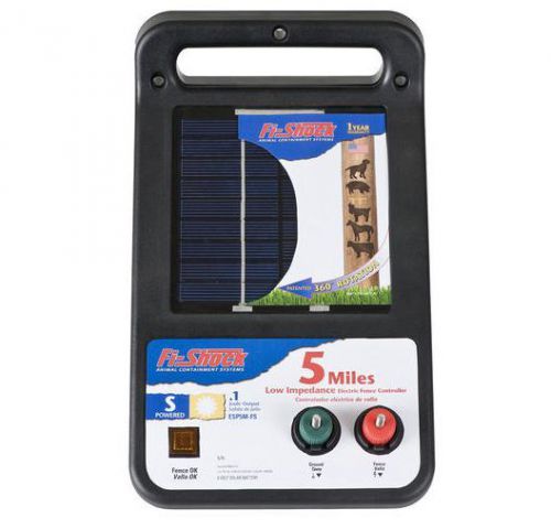 Fi-Shock 5 Mile Solar Powered Charger Low Impedance Energizer Fence Operated New