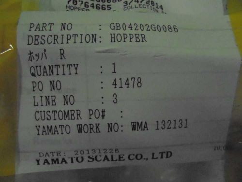 YAMATO SCALE CO. LTD GB04202G0086 HOPPER *NEW IN BOX*