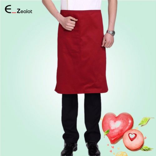 Cooking Half Long Apron With Pocket Stripe Restaurant Kitchen Waist Apron
