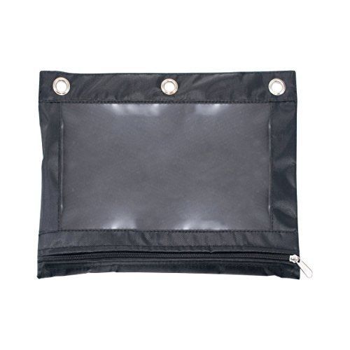 Advantus advantus zippered binder pencil pouch with rivets, 7-3/8&#034; x 10&#034;, black for sale