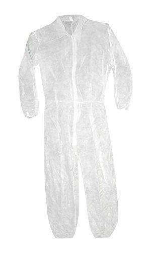 Trimaco 19903 heavyweight polypropylene coveralls with elastic back, wrists and for sale