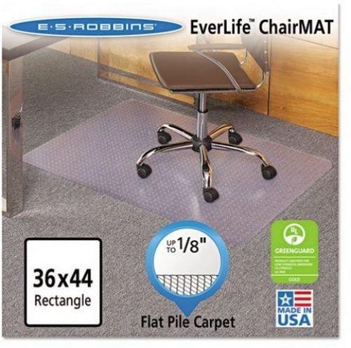 ES Robbins 121821 EverLife Chair Mats For Medium Pile Carpet, Rectangular, 36 X