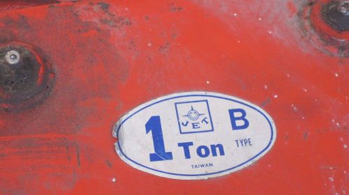 JET Heavy Duty Industrial Type B 1 TON Hoist I beam Trolley -Good Used Condition