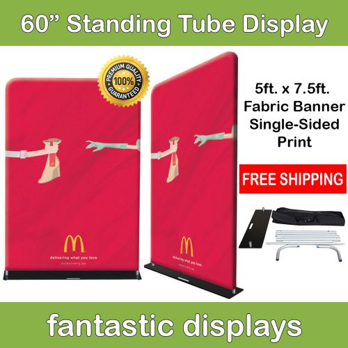 60&#034; Standing Tube Display Tension Fabric Banner Print for Trade Show Exhibit EZ