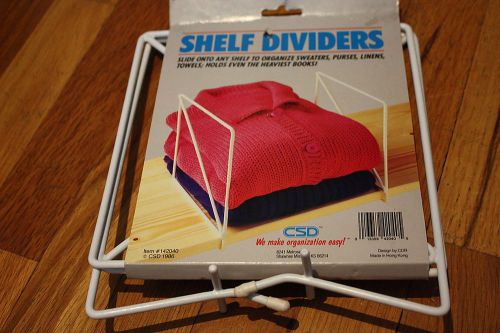 3 packs (6 Total) NEW CSD Shelf Dividers White Wire 8 inch  142040