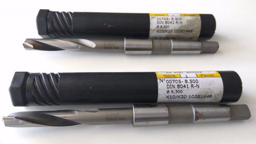 GUHRING Carbide tipped twist drill morse taper shank DIN 8041 8.5mm *2pcs*