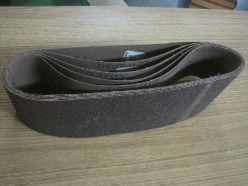 Lot of 5 - 3M 240D THREE-M-ITE 50 Grit 4 x 24 Coated Abrasive Belt Sandpaper INV