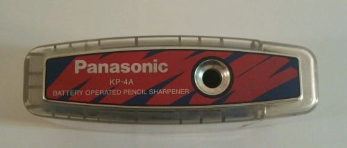 Panasonic Battery powered Pencil Sharpener KP-4A Red and Clear