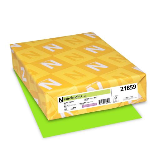 Neenah astrobrights premium color paper 24 lb 8.5 x 11 inches 500 sheets vulc... for sale