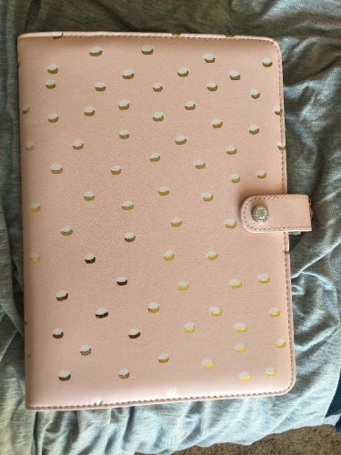 Websters Pages Large Pink And Gold Planner