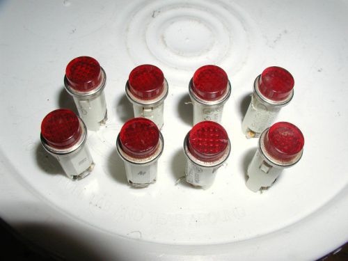 RED INDICATOR LIGHTS 125 V 1/3 WATT (Lot of 8)