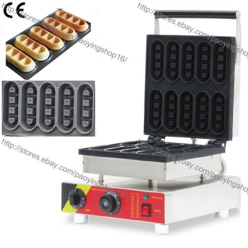 Commercial Nonstick Electric 10pc Mini Belgian Waffle Sticks Baker Maker Machine