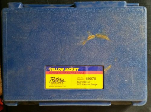 Yellow jacket 69070 superevac lcd vacuum gauge micron gauge hvac for sale
