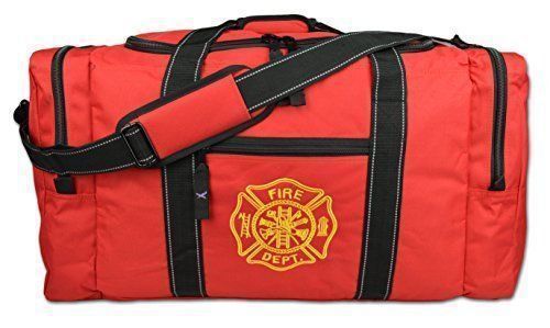 Lightning X Red Firefighter Turnout Gear Bag with Maltese Cross LXFB40VR