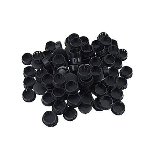 100 Pieces Black Plastic 5/8&#034; Dia Hole Locking Plugs
