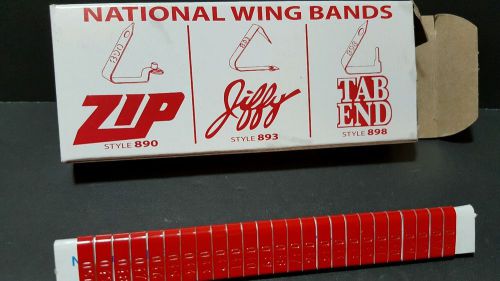 Red Wingbands 1-100 Gamefowl, Poultry,USA  (jiffy wing bands) 893 style