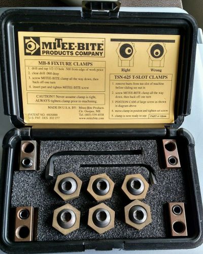 MITEE-BITE 5/8 T-Slot Kit With Case 10644 / Free Shipping  / Mitee Bite