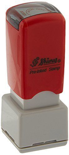 Shiny SU-13722 Initial Here Round Stock Stamp, Red (HS038)