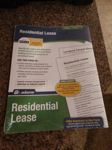 Adams Residential Lease Forms and Instructions (LF310) Pack of 1