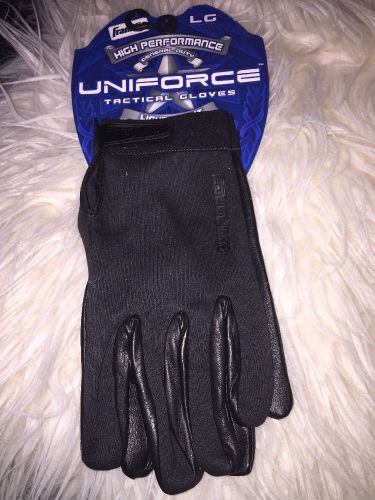 Franklin Uniforce Tactical Gloves, Black Leather - Large