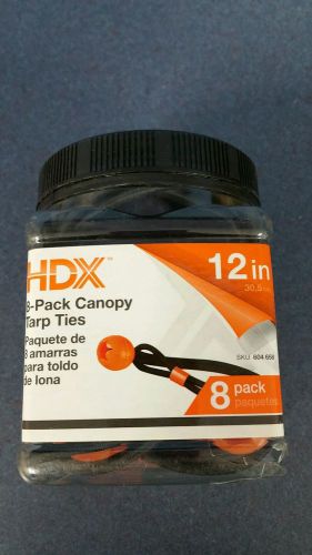 HDX 8 Piece Light Duty Canopy Ties 12” Bungee Cords