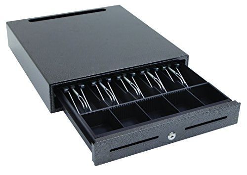 Hercules CD1618 Cash Drawer with Key Lock and 2 Slots, 16.5&#034; x 18&#034; x 3.5&#034;,