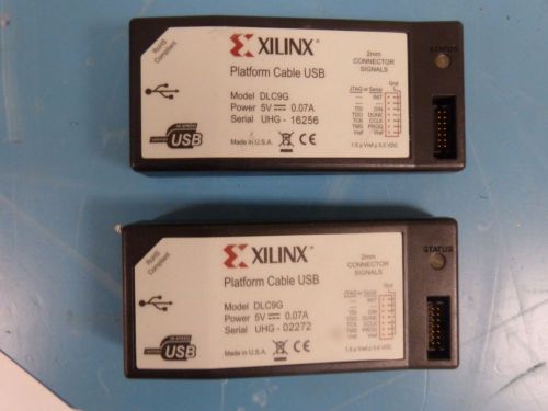 Lot of 2 XILINX Platform Cabe USB DLC9G