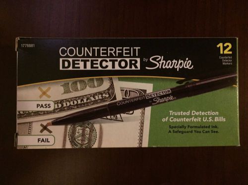 Sharpie U.S. Bills Counterfeit Detector - One Box Of 12 Pens