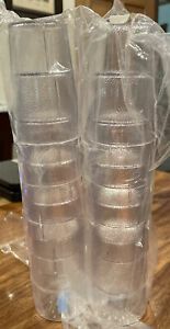 2 sleeves of Stack-able Tumblers Clear 5 oz - Brand New 6 Per Stack