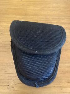 Galls Double Handcuff Case Closed Top Snap Black Nylon Duty Belt Used