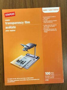Staples transparency film 2 unopened boxes of 100