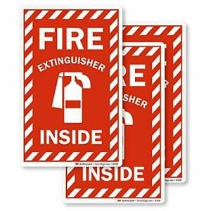 SmartSign Fire Extinguisher Inside Label | 4&#034; x 6&#034; Engineer Grade Reflective,