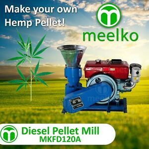 PELLET MILL 8 HP DIESEL ENGINE MIAMI USA SHIPPING (HEMP)