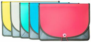 C-Line Document Case, Assorted Colors, 8-1/2 x 11 Inches