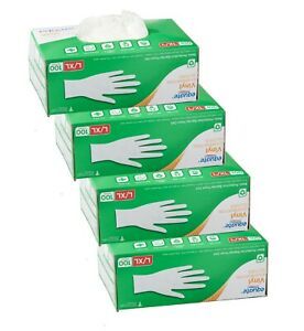 400 Ct Equate Vinyl Exami Gloves Powder-free Non-sterile Fits Either Hand L/XL