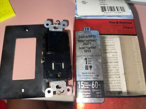 Pass &amp; Seymour 1595-SWTTRBKCC4 Gfci RecepSw Tr 15A 125V Bk