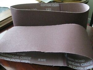 Norton Metalite Sanding Belts 4&#034; x 24&#034; 120 Grit  Lot of 2 Belts USA